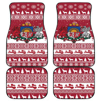 Latvia Christmas Car Mats Priecigus Ziemassvetkus - Wonder Print Shop