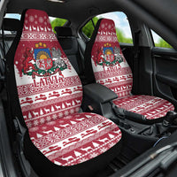 Latvia Christmas Car Seat Cover Priecigus Ziemassvetkus - Wonder Print Shop