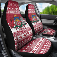 Latvia Christmas Car Seat Cover Priecigus Ziemassvetkus - Wonder Print Shop