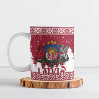 Latvia Christmas Ceramic Mug Priecigus Ziemassvetkus - Wonder Print Shop