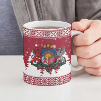 Latvia Christmas Ceramic Mug Priecigus Ziemassvetkus - Wonder Print Shop