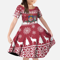 Latvia Christmas Family Matching Summer Maxi Dress and Hawaiian Shirt Priecigus Ziemassvetkus - Wonder Print Shop