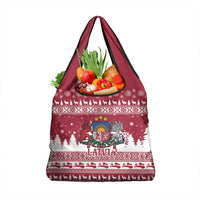 Latvia Christmas Grocery Bag Priecigus Ziemassvetkus - Wonder Print Shop