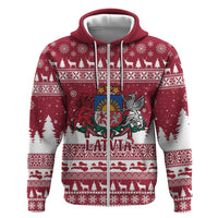 Latvia Christmas Hoodie Priecigus Ziemassvetkus - Wonder Print Shop