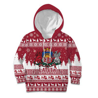 Latvia Christmas Kid Hoodie Priecigus Ziemassvetkus - Wonder Print Shop