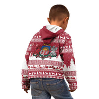 Latvia Christmas Kid Hoodie Priecigus Ziemassvetkus - Wonder Print Shop