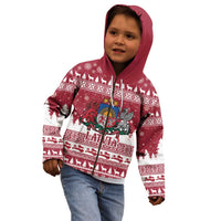 Latvia Christmas Kid Hoodie Priecigus Ziemassvetkus - Wonder Print Shop