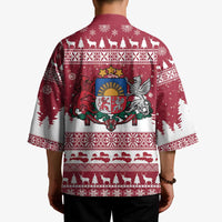 Latvia Christmas Kimono Priecigus Ziemassvetkus - Wonder Print Shop
