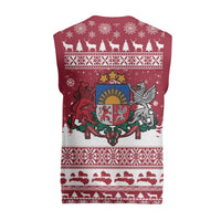 Latvia Christmas Knitted V-Neck Vest Priecigus Ziemassvetkus - Wonder Print Shop