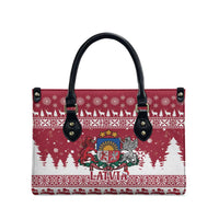 Latvia Christmas Leather Bag Priecigus Ziemassvetkus - Wonder Print Shop