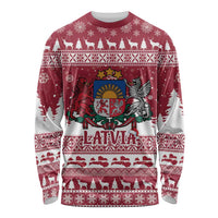 Latvia Christmas Long Sleeve Shirt Priecigus Ziemassvetkus - Wonder Print Shop