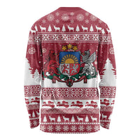 Latvia Christmas Long Sleeve Shirt Priecigus Ziemassvetkus - Wonder Print Shop