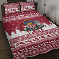 Latvia Christmas Quilt Bed Set Priecigus Ziemassvetkus - Wonder Print Shop
