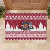 Latvia Christmas Rubber Doormat Priecigus Ziemassvetkus - Wonder Print Shop