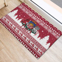 Latvia Christmas Rubber Doormat Priecigus Ziemassvetkus - Wonder Print Shop