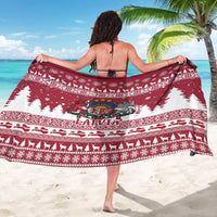 Latvia Christmas Sarong Priecigus Ziemassvetkus - Wonder Print Shop