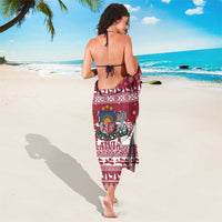 Latvia Christmas Sarong Priecigus Ziemassvetkus - Wonder Print Shop