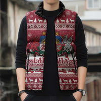 Latvia Christmas Sleeveless Puffer Jacket Priecigus Ziemassvetkus - Wonder Print Shop