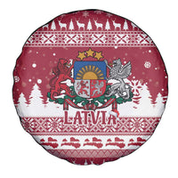 Latvia Christmas Spare Tire Cover Priecigus Ziemassvetkus - Wonder Print Shop