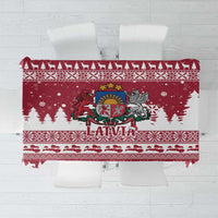 Latvia Christmas Tablecloth Priecigus Ziemassvetkus - Wonder Print Shop