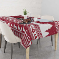 Latvia Christmas Tablecloth Priecigus Ziemassvetkus - Wonder Print Shop