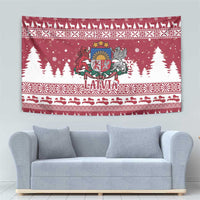 Latvia Christmas Tapestry Priecigus Ziemassvetkus - Wonder Print Shop