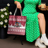 Latvia Christmas Tote Bag Priecigus Ziemassvetkus - Wonder Print Shop