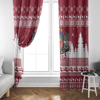 Latvia Christmas Window Curtain Priecigus Ziemassvetkus - Wonder Print Shop