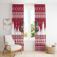 Latvia Christmas Window Curtain Priecigus Ziemassvetkus - Wonder Print Shop