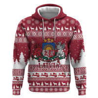 Latvia Christmas Zip Hoodie Priecigus Ziemassvetkus - Wonder Print Shop