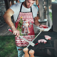 Latvia Christmas Apron Ziemassvetku Vecitis Christmas Pattern - Wonder Print Shop