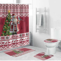 Latvia Christmas Bathroom Set Ziemassvetku Vecitis Christmas Pattern - Wonder Print Shop