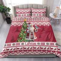 Latvia Christmas Bedding Set Ziemassvetku Vecitis Christmas Pattern - Wonder Print Shop