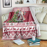 Latvia Christmas Blanket Ziemassvetku Vecitis Christmas Pattern - Wonder Print Shop