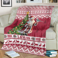 Latvia Christmas Blanket Ziemassvetku Vecitis Christmas Pattern - Wonder Print Shop