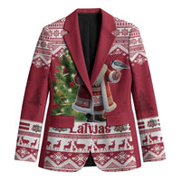 Latvia Christmas Blazer Ziemassvetku Vecitis Christmas Pattern - Wonder Print Shop