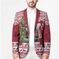 Latvia Christmas Blazer Ziemassvetku Vecitis Christmas Pattern - Wonder Print Shop
