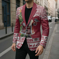 Latvia Christmas Blazer Ziemassvetku Vecitis Christmas Pattern - Wonder Print Shop