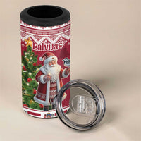 Latvia Christmas 4 in 1 Can Cooler Tumbler Ziemassvetku Vecitis Christmas Pattern - Wonder Print Shop