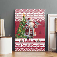Latvia Christmas Canvas Wall Art Ziemassvetku Vecitis Christmas Pattern - Wonder Print Shop