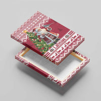 Latvia Christmas Canvas Wall Art Ziemassvetku Vecitis Christmas Pattern - Wonder Print Shop