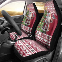 Latvia Christmas Car Seat Cover Ziemassvetku Vecitis Christmas Pattern - Wonder Print Shop