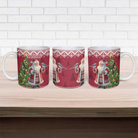 Latvia Christmas Ceramic Mug Ziemassvetku Vecitis Christmas Pattern - Wonder Print Shop