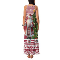 Latvia Christmas Family Matching Tank Maxi Dress and Hawaiian Shirt Ziemassvetku Vecitis Christmas Pattern - Wonder Print Shop