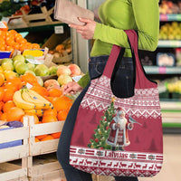 Latvia Christmas Grocery Bag Ziemassvetku Vecitis Christmas Pattern - Wonder Print Shop