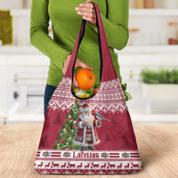 Latvia Christmas Grocery Bag Ziemassvetku Vecitis Christmas Pattern - Wonder Print Shop