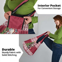 Latvia Christmas Grocery Bag Ziemassvetku Vecitis Christmas Pattern - Wonder Print Shop