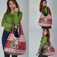 Latvia Christmas Grocery Bag Ziemassvetku Vecitis Christmas Pattern - Wonder Print Shop