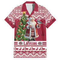 Latvia Christmas Hawaiian Shirt Ziemassvetku Vecitis Christmas Pattern - Wonder Print Shop
