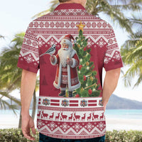 Latvia Christmas Hawaiian Shirt Ziemassvetku Vecitis Christmas Pattern - Wonder Print Shop